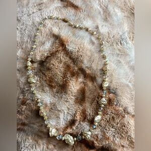 Stunning vintage faux pearl necklace .